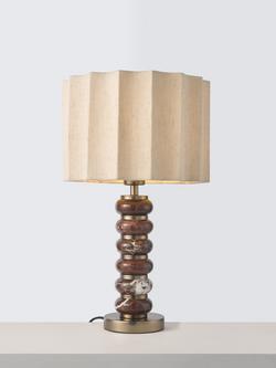 John Lewis Arlowe Marble Base Table Lamp, Rosso Lepanto, Rosso Lepanto