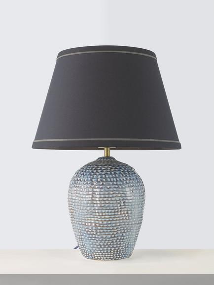 John Lewis Dameril Heritage Ceramic Table Lamp, Navy, Navy