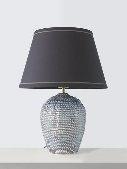 John Lewis Dameril Heritage Ceramic Table Lamp, Navy - view 2, Navy
