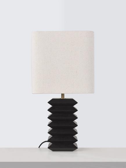 John Lewis Farenwood Table Lamp, Black - view 2, Black
