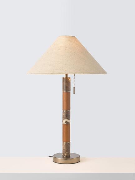 John Lewis Farrow Table Lamp, Emperador Marble, Emperador Marble
