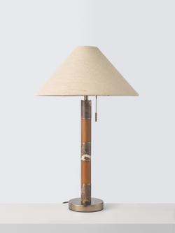 John Lewis Farrow Table Lamp, Emperador Marble - view 2, Emperador Marble