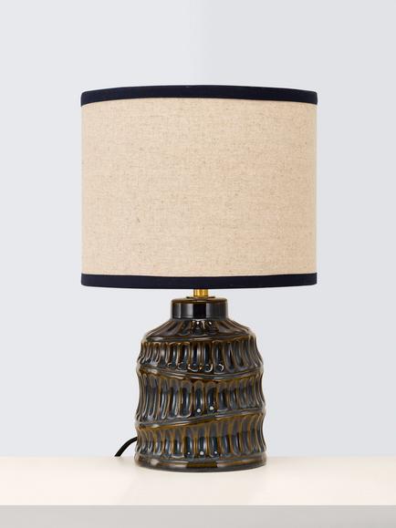 John Lewis Sasha Ceramic Table Lamp, Blue - view 2, Blue