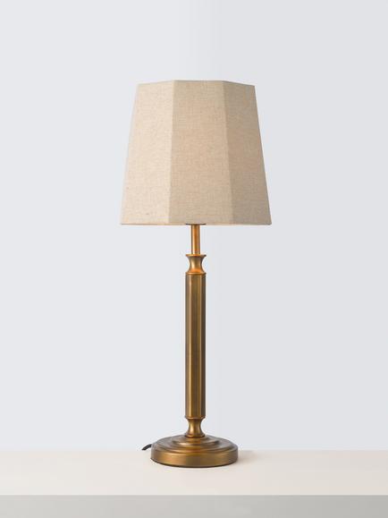 John Lewis Winchester Metal Base Table Lamp, Antique Brass, Oatmeal