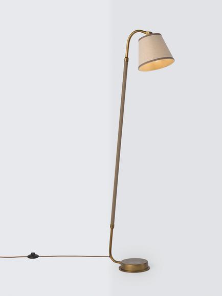 John Lewis Annmarie Metal Base Floor Lamp, Sand, Warm Sand