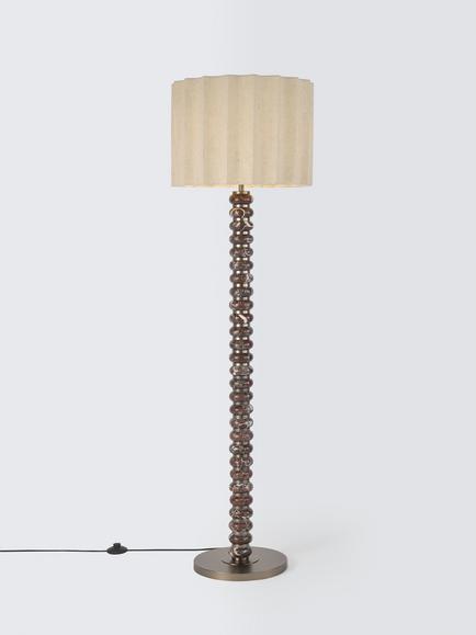 John Lewis Arlowe Marble Base Floor Lamp, Rosso Lepanto, Rosso Lepanto