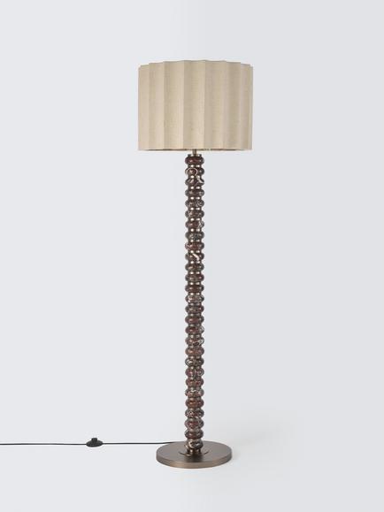John Lewis Arlowe Marble Base Floor Lamp, Rosso Lepanto - view 2, Rosso Lepanto