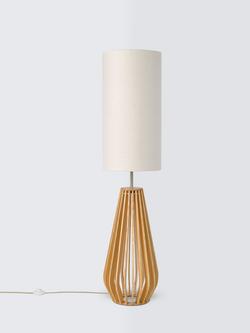 John Lewis Finn Floor Lamp, Natural - view 2, Natural