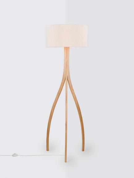 John Lewis Havelle Ash Wood Floor Lamp, Natural, Ash
