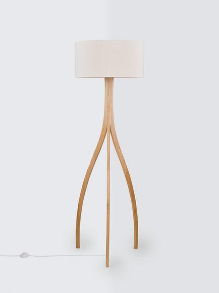 John Lewis Havelle Ash Wood Floor Lamp, Natural - view 2, Ash