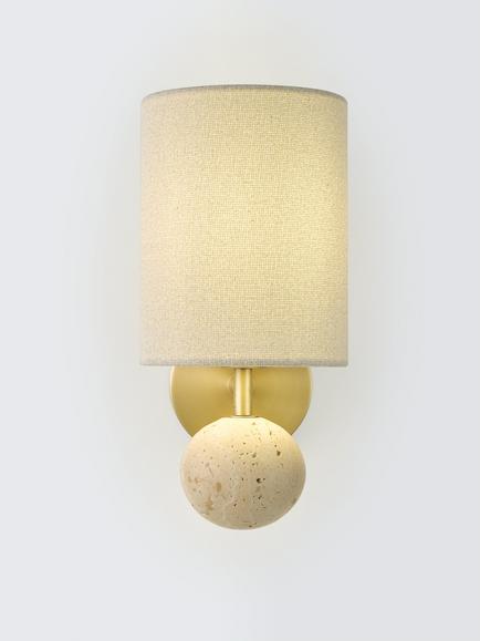 John Lewis Pebble Wall Light, Travertine, Travertine