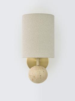 John Lewis Pebble Wall Light, Travertine - view 2, Travertine