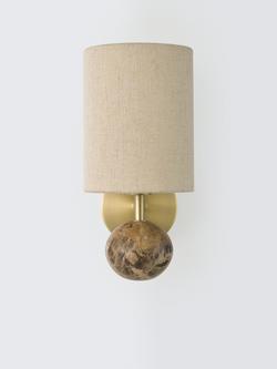 John Lewis Pebble Wall Light, Emperador Marble - view 2, Emperador Marble