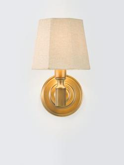 John Lewis Winchester Wall Light, Antique Brass, Oatmeal