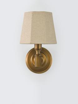 John Lewis Winchester Wall Light, Antique Brass - view 2, Oatmeal