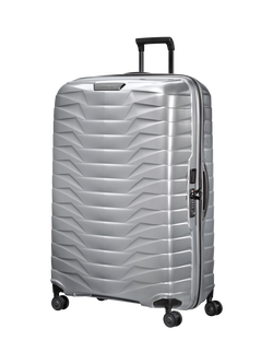 Samsonite Proxis 4-Wheel 86cm Large Spinner Suitcase, 147L, Flame, Silver