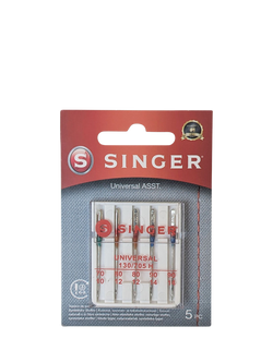 Singer Universal Assortment Sewing Machine Needles, Pack of 5, Multi