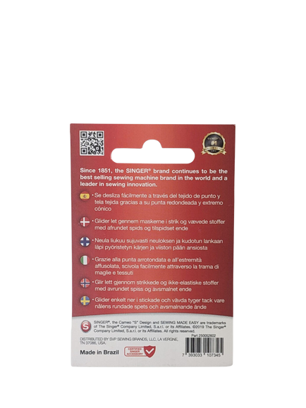 Singer Universal Assortment Sewing Machine Needles, Pack of 5 - view 2, Multi