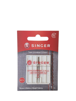 Singer Twin Universal 3mm Sewing Machine Needle, Multi