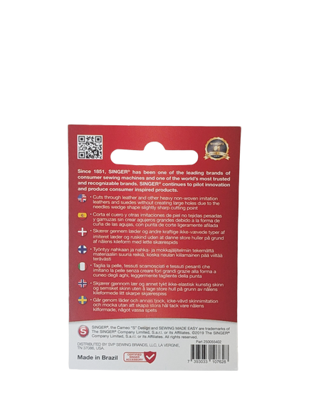 Singer Leather 90/14 Sewing Machine Needles, Pack of 5 - view 2, Multi