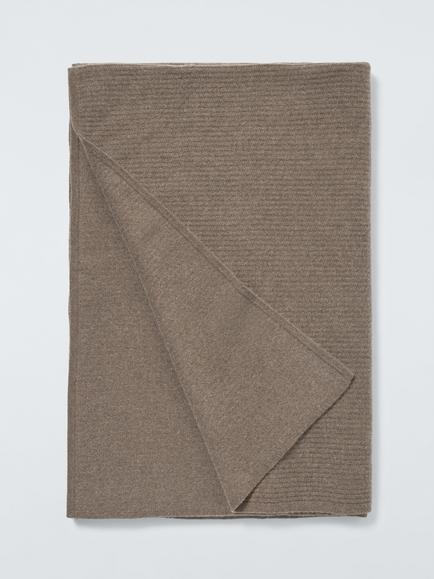 John Lewis Merino Cashmere Blend Throw, Light Brown