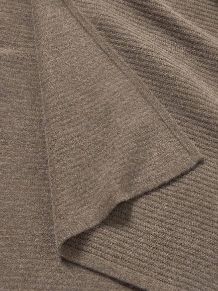 John Lewis Merino Cashmere Blend Throw - view 2, Light Brown