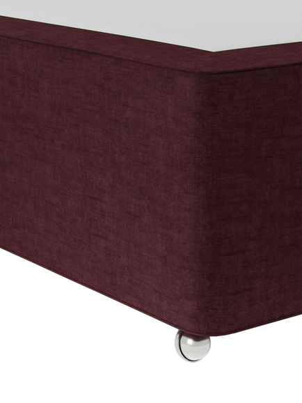 Hypnos Pocket Sprung Upholstered Divan Base, Small Double - view 2, Premium Tanzanite