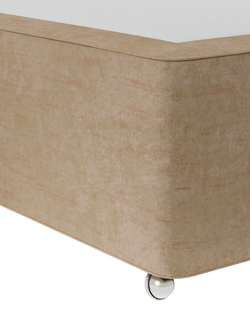 Hypnos Pocket Sprung Upholstered Divan Base, Small Double - view 2, Premium Sandstone Pearl