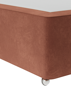 Hypnos Pocket Sprung Upholstered Divan Base, Small Double - view 2, Foyle Sienna