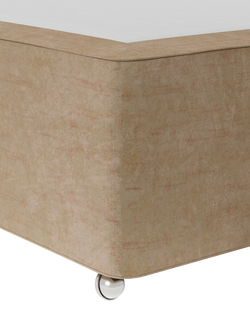 Hypnos Pocket Sprung Upholstered Divan Base, Double - view 2, Premium Sandstone Pearl