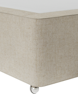 Hypnos Pocket Sprung Upholstered Divan Base, Double - view 2, Brooklyn Shell