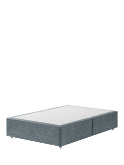 Hypnos Pocket Sprung Upholstered Divan Base, Double, Arvalli Storm