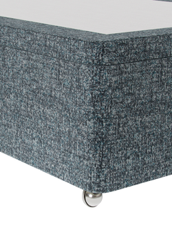 Hypnos Pocket Sprung Upholstered Divan Base, Double - view 2, Arvalli Storm