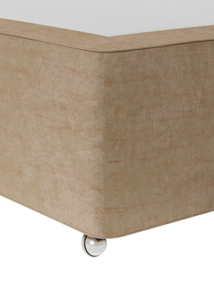 Hypnos Pocket Sprung Upholstered Divan Base, King Size - view 2, Premium Sandstone Pearl
