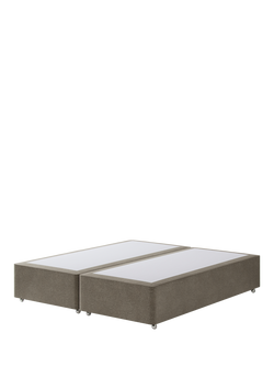 Hypnos Pocket Sprung Upholstered Divan Base, Super King Size, Derwent Mushroom
