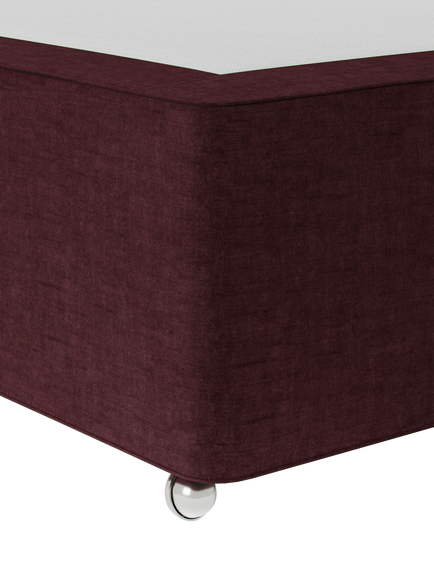 Hypnos Pocket Sprung Upholstered Divan Base, Single - view 2, Premium Tanzanite