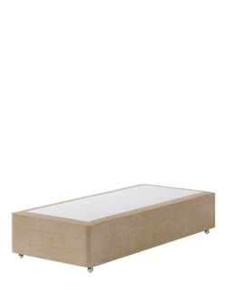 Hypnos Pocket Sprung Upholstered Divan Base, Single, Premium Sandstone Pearl