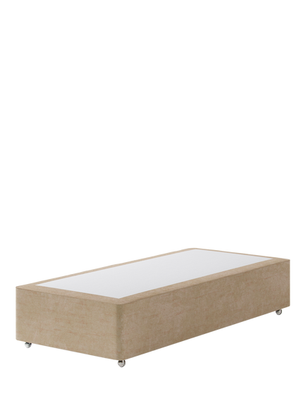 Hypnos Pocket Sprung Upholstered Divan Base, Single, Premium Sandstone Pearl
