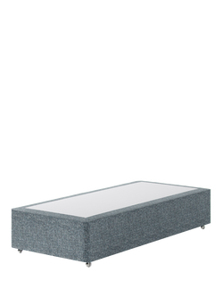 Hypnos Pocket Sprung Upholstered Divan Base, Single, Arvalli Storm