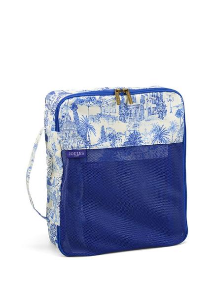 Joules Boat Club Packing Cube Set, Pack of 4, Blue/Multi, Blue/Multi