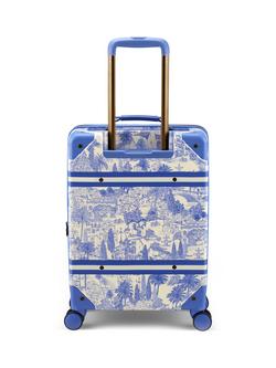 Joules Boathouse 4-Wheel Travel Cabin Suitcase, 38L, Blue/Multi - view 2, Blue/Multi