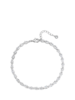Jon Richard Linear Pear Drop Bracelet, Silver, Silver