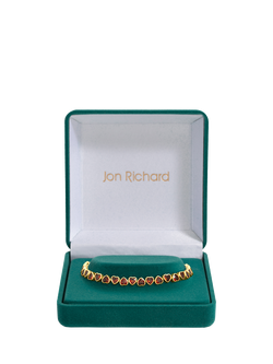 Jon Richard Cubic Zirconia Red Heart Drop Bracelet, Gold - view 2, Gold