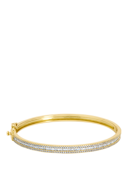 Jon Richard Cubic Zirconia Bangle, Gold, Gold