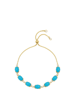 Jon Richard Turquoise Stone Bracelet, Gold, Gold