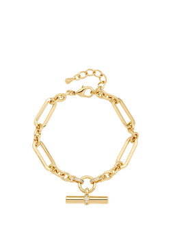 Jon Richard Luxe T-Bar Bracelet, Gold, Gold