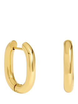 Jon Richard Rectangle Hoop Earrings, Gold, Gold