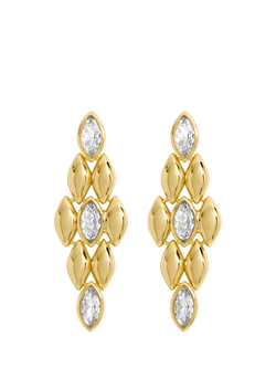 Jon Richard Crystal Earrings, Gold, Gold