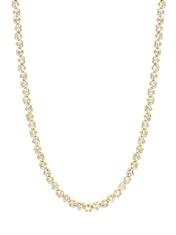 Jon Richard Cubic Zirconia Heart Allway Necklace, Gold, Gold