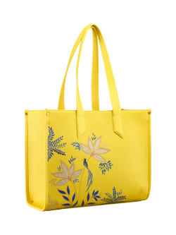 Sara Miller Printed Box Tote Bag, Botanic Yellow/Multi - view 2, Botanic Yellow/Multi